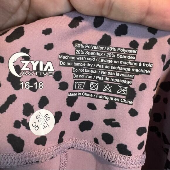 ZYIA Active Lilac Fit N Free Hi-Rise 7/8 24 inch size 16-18 new with tags - Picture 6 of 7